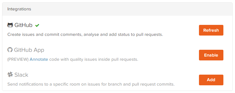 Slack integration